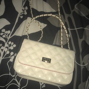 White shoulder purse